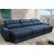 Sofá Retrátil e Reclinável com Molas Ensacadas Cama Inbox Master 3,82m Tecido Suede Azul