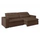 Sofá 5 Lugares Retrátil e Reclinável com USB Jazz Molas Suede Chocolate 290 cm