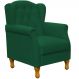 Poltrona Decorativa Para Sala de Estar Yara P02 Suede Verde Musgo - Lyam Decor