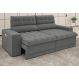 Sofá Daytona 2,00m Assento Retrátil e Reclinável Velosuede Grafite - NETSOFAS