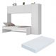 Cama de Solteiro com Colchão e Guarda Roupa Dublin Multimóveis MP4035 Branca