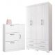Conjunto de Guarda Roupa e Sapateira Coutos Branco