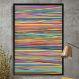 Quadro Decorativo Linhas Abstratas Coloridas-24x34Cm