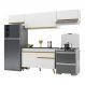 Cozinha Compacta Multimóveis Veneza GW FG3697 com Armário e Balcão Branca