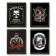 Kit 4 Quadros Decorativos Para Barbearia 24x18cm - com vidro