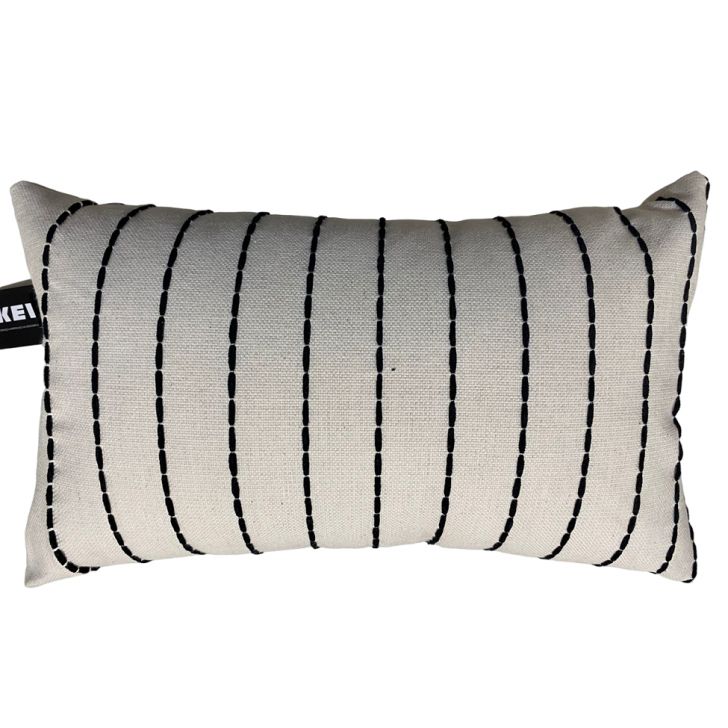 Almofada Jacquard Toulon 30x50 Preta e Cru