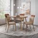 Conjunto Sala de Jantar 4 Cadeiras Amsterdã Carraro Nogal