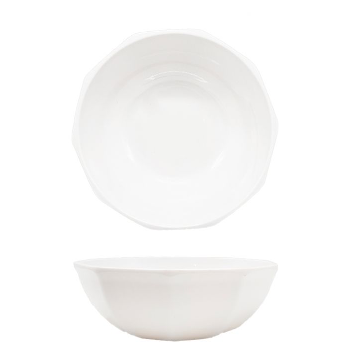 Kit 6 Tigelas De Melamina poligonal Gourmet 1,2L 19X6,5cm