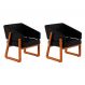 Image of Conjunto com 2 Poltronas Air Veludo Preto e Amêndoa MO173UP59GJOMOB