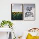 Quadro Frase Seja um Girassol 122x86 2-86x60 Caixa Marrom
