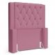 Cabeceira Atena Para Cama Box Solteiro 90cm Capitonê com Frame Suede Rosa - Desk Design