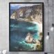 Quadro Decorativo Mar e Montanhas e Pedras 03-24x34Cm