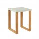 Mesa Lateral Lanes 100% MDF Off White e Freijó