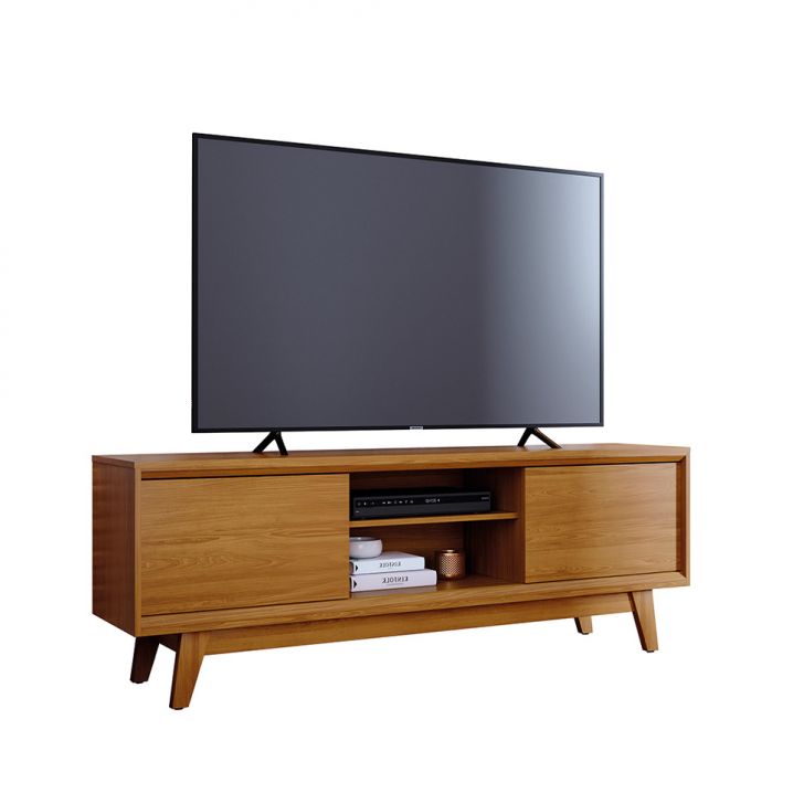 Rack para TV até 65 Polegadas Atlas 2 Portas Cumaru 164 cm