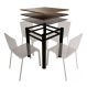 Pé Base De Mesa Jantar Preto Para Tampos Pedra Granito Vidro 0,75x0,75mt
