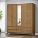 Guarda Roupa MDF 5 Portas Cullen 6 Gavetas Freijó - G74 - Gran Belo