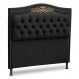 Cabeceira Estofada Cama Box Casal King Size Belize 195cm Veludo Chumbo - Desk Design