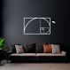 Quadro Escultura Proporção áurea 80x49 Branco