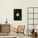 Quadro Carta As de Paus Gold 60x43 Filete Marfim