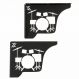Par Mão Francesa Preta Decorativa 20cm Bateria Acústica Aço