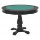 Mesa de Jogos Carteado Victoria 4 Lugares Redonda Tampo Reversível com Gavetas e Porta Copos Preto Fosco G36 - Gran Belo