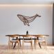 Quadro Escultura Baleia One Line 200x99 Marrom