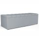 Calçadeira Recamier Baú Para Cama De Casal Dália 140x50 Cm W01 Suede Cinza - Lyam Decor