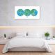 Quadro Mapa Mundi Globos Draw Art 100x50 Filete Branco
