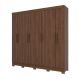 Guarda-Roupa Casal Toscano 8 PT 4 GV Castanho