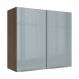 Armário Aéreo 70 cm 2 Portas Rustic/Cinza Lux Madesa