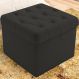Puff Baú Malli 40X50X50 Suede Preto - D A Decor