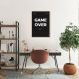 Quadro Gamer Game Over Menu 100x70 Filete Marfim
