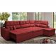 Sofá de Canto Retrátil e Reclinável Direito 3,40x2,36m Molas Cama inBox Espanha Velusoft Vermelho