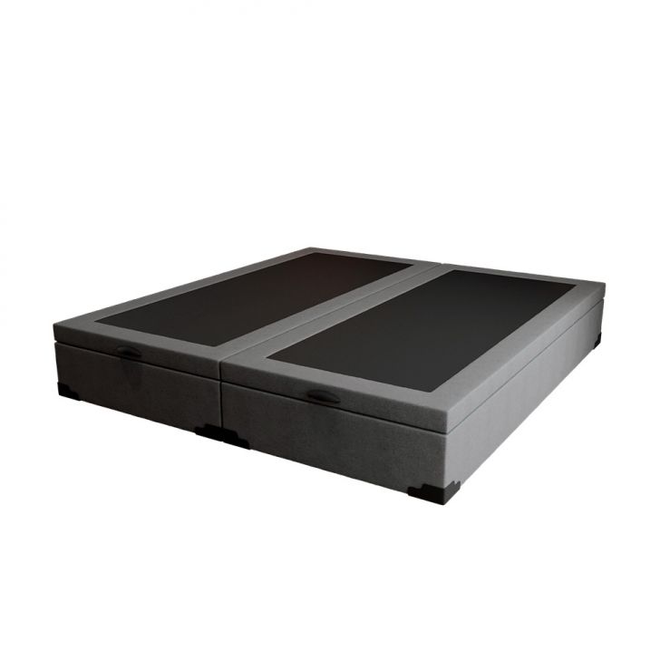 Base Para Cama Box King Martin Com Baú (47x193x203 ) Linho Cinza