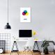 Quadro Sistema de Cores CMYK 100x70 Filete Branco