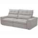 Sofá Retrátil Reclinável Para Sala de Estar Living 210cm Dimas F04 Veludo Cinza - Lyam Decor