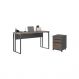 Mesa 1200 com Gaveteiro Formosa Freijo Preto