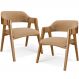 Kit 02 Cadeiras Para Sala de Jantar e Estar Living Estofada Suran L02 Bouclê Mostarda - Lyam