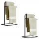 Kit 2 Porta Toalhas de Rosto Eleganza Metal Preto - Pallazio