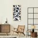 Quadro Abstract Letters 86x43 Caixa Marfim Preto
