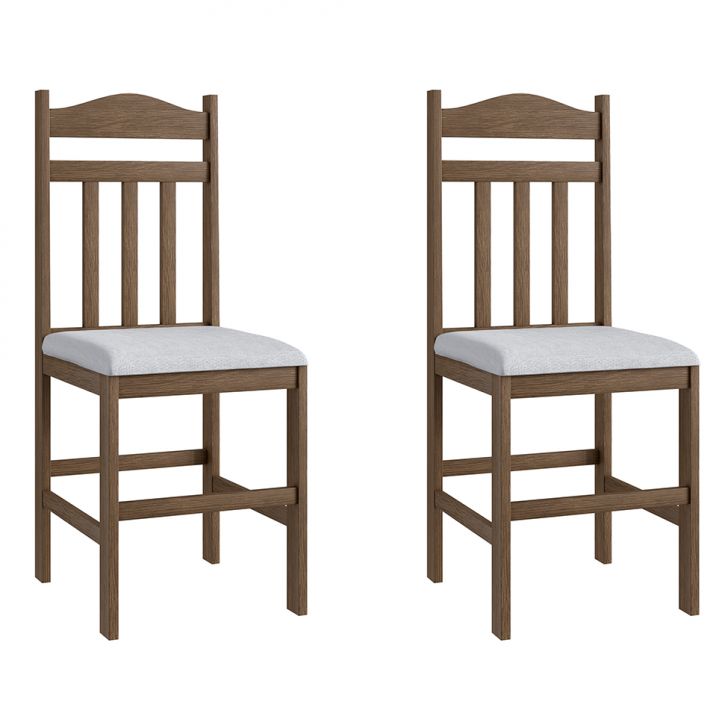 Conjunto Com 2 Cadeiras De Cozinha Perrie Ameixa Negra E Branco