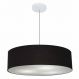 Pendente Cilíndrico Md-4221 Cúpula em Tecido 60x15cm Preto- Bivolt