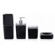 Conjunto De 4 Peças Para Banheiro Preto Saboneteira Escova