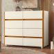 Comoda Tampo Vidro Ubarana Off White Cinamomo