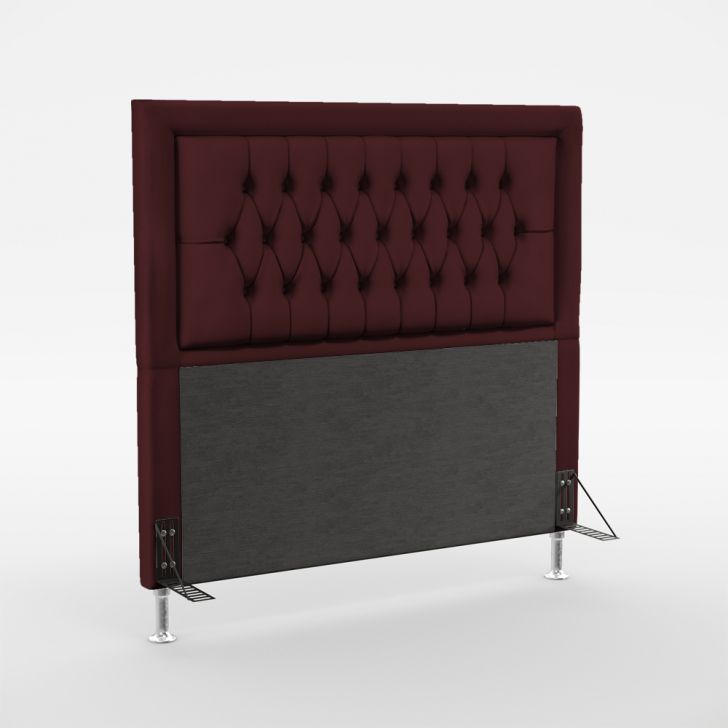 Cabeceira Pegasus 195 Decorativa de Cama King N-034 Veludo Bordô Aradecor