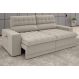 Sofá Daytona 2,30m Assento Retrátil e Reclinável Velosuede Areia - NETSOFAS