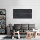 Quadro Preto Linha Minimalista 100x50 Filete Branco