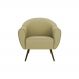 Poltrona Decorativa Sacha PU Sintético Bege G15 - Gran Belo