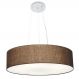 Pendente Cilíndrico Md-4136 Cúpula em Tecido 80x15cm Café - Bivolt