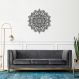 Quadro Escultura Mandala Floral Completa 60x56 Preto